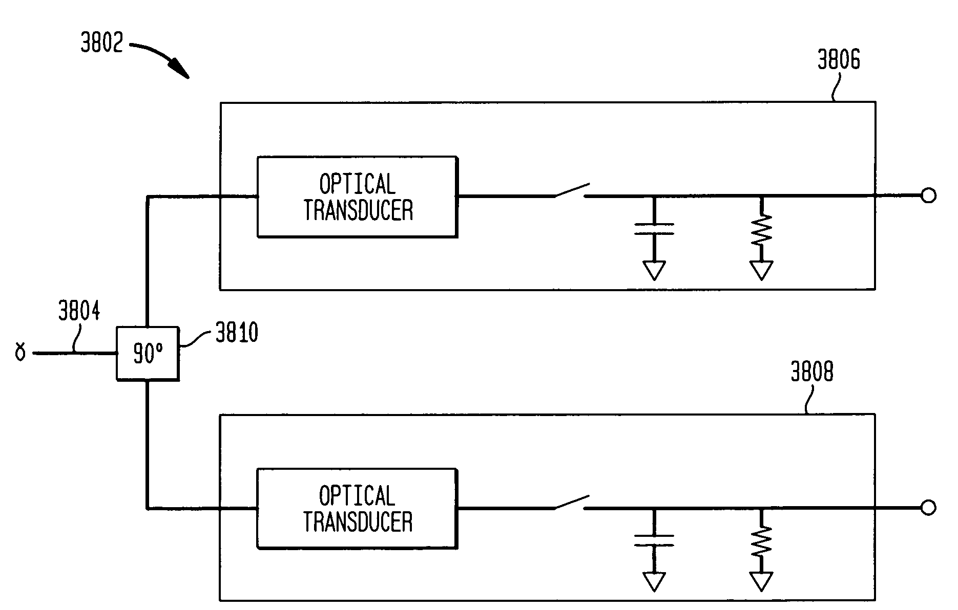 Optical down-converter using universal frequency translation technology
