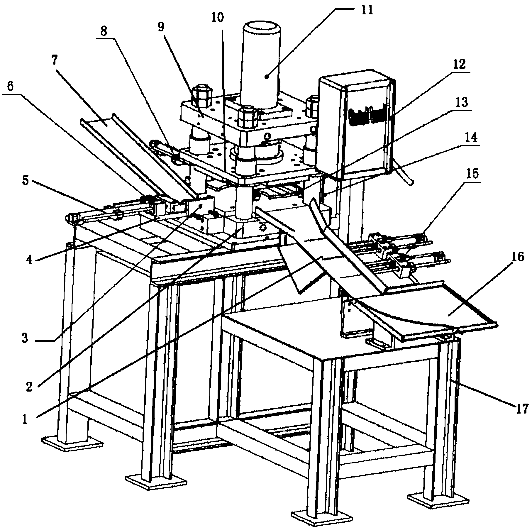 Automatic pressing and detecting machine for iron cores