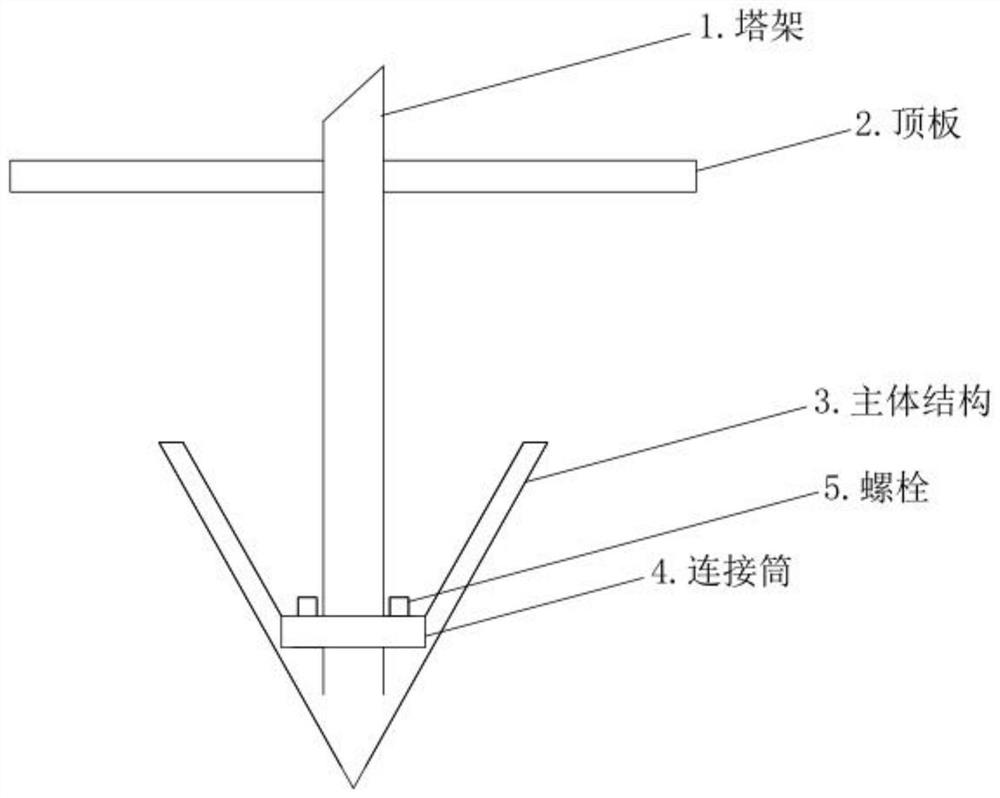 Reinforced concrete self-sinking umbrella-shaped mud flat wind power foundation and mounting method thereof