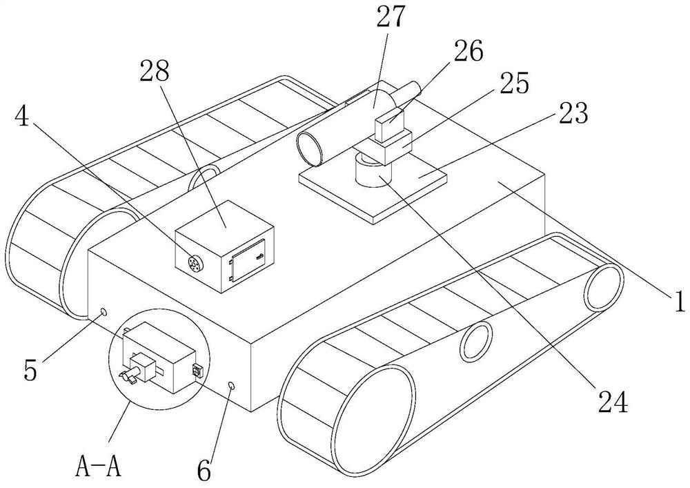 Intelligent fire-fighting robot with emergency obstacle avoidance structure and fire-fighting system