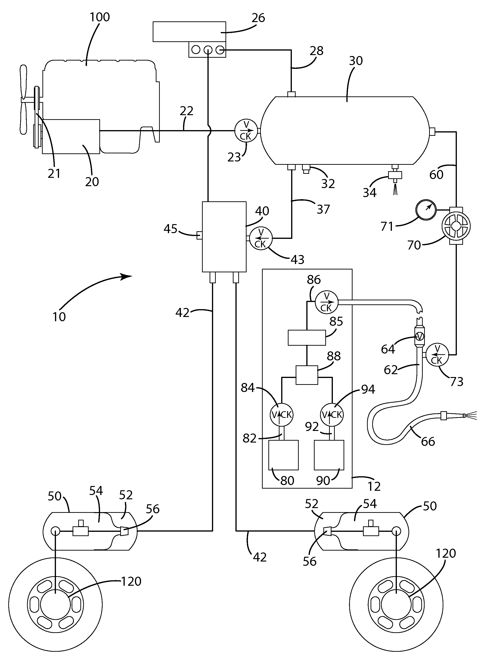 Compressed fluid system and related method