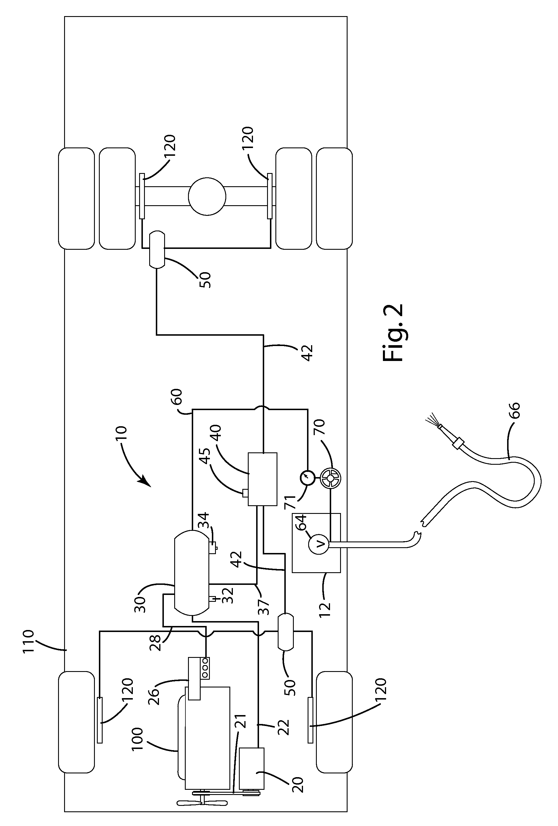 Compressed fluid system and related method