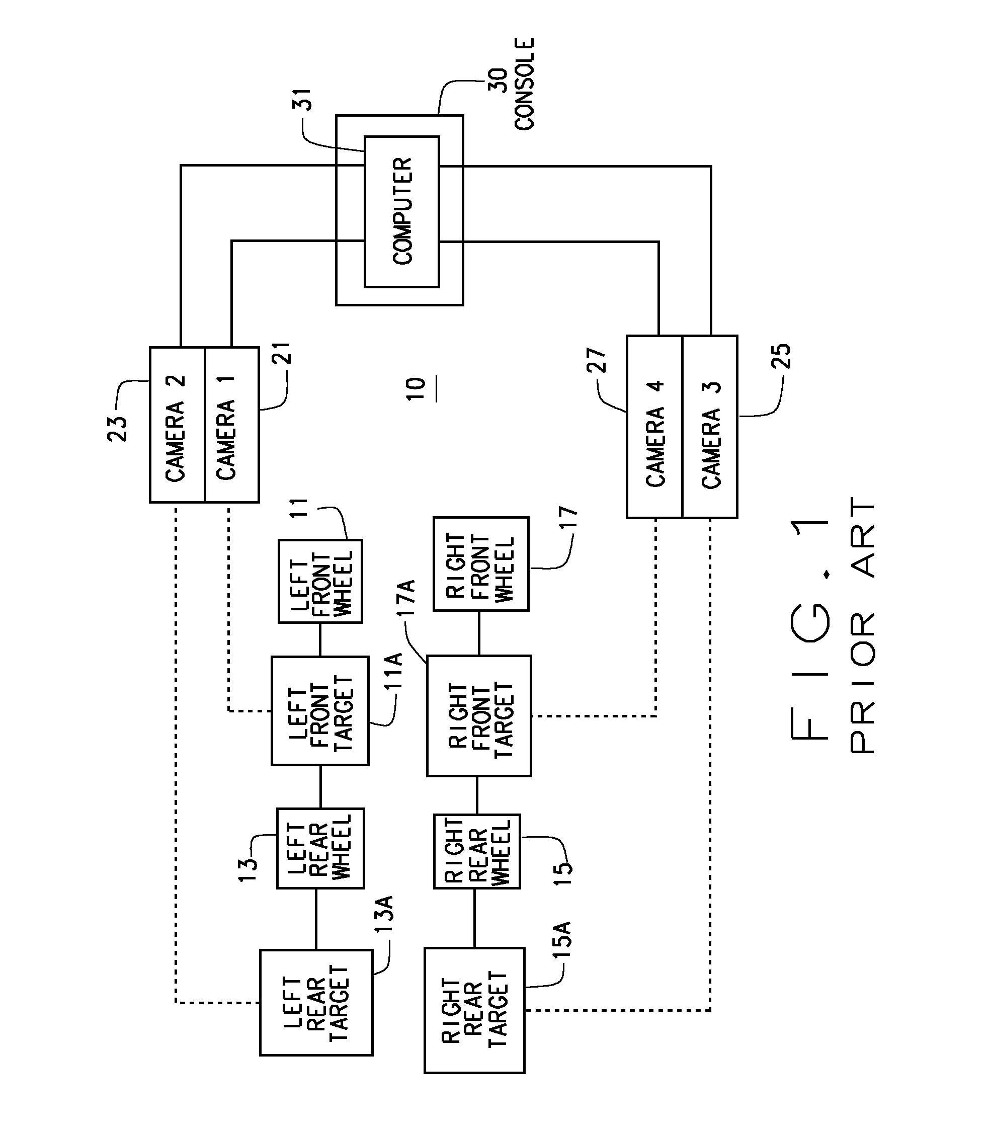Method and apparatus for positioning a vehicle service device relative to a vehicle thrust line