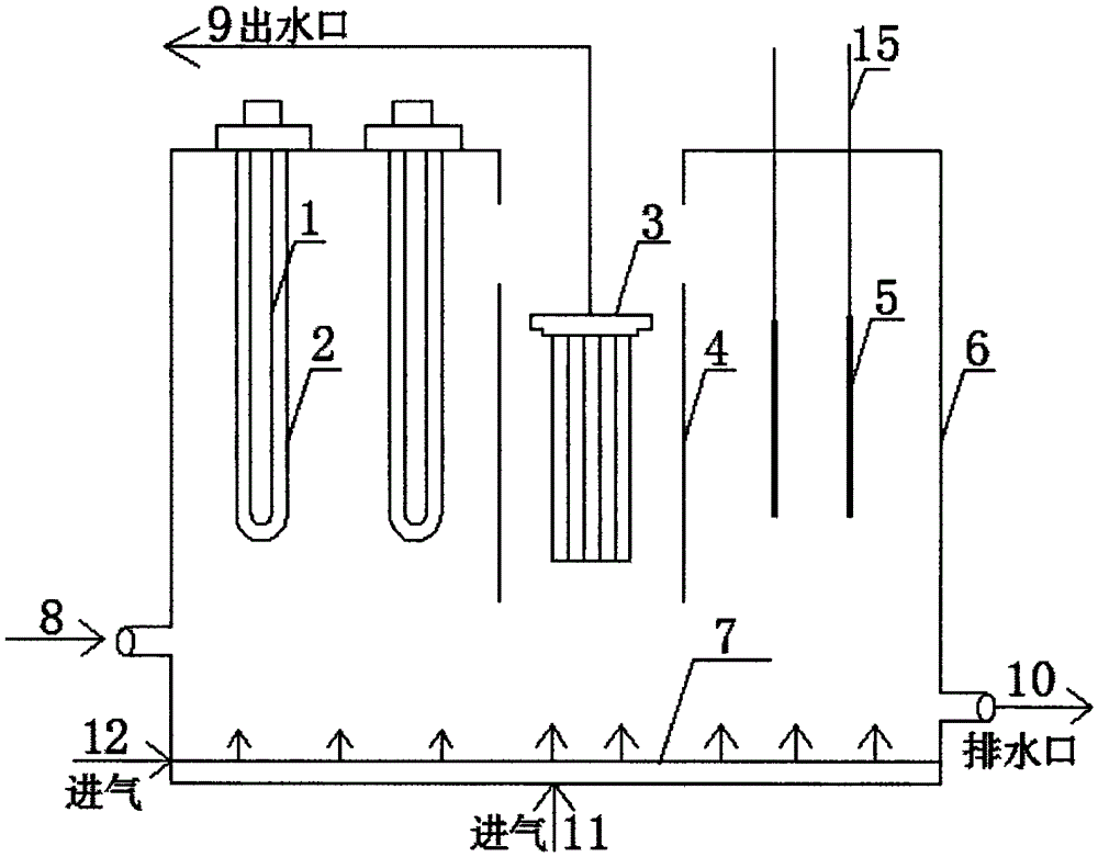 Integrated photoelectrocatalysis-membrane separation fluidized bed reaction device