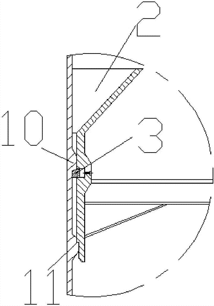 Deep-water composite conduit tripping-in tubular column and underwater mounting method thereof