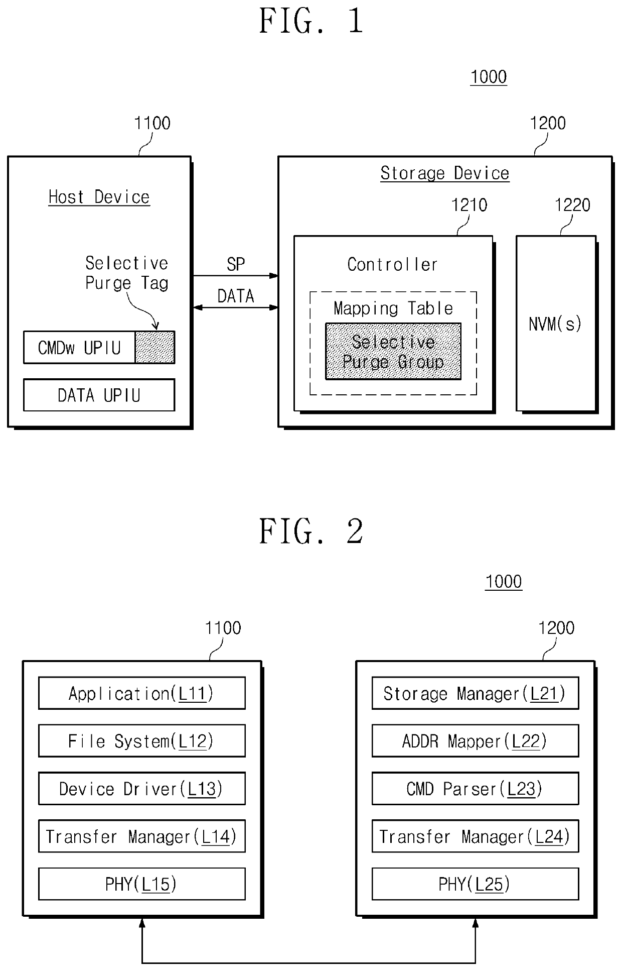 Storage system including host device and storage device configured to perform selective purge operation