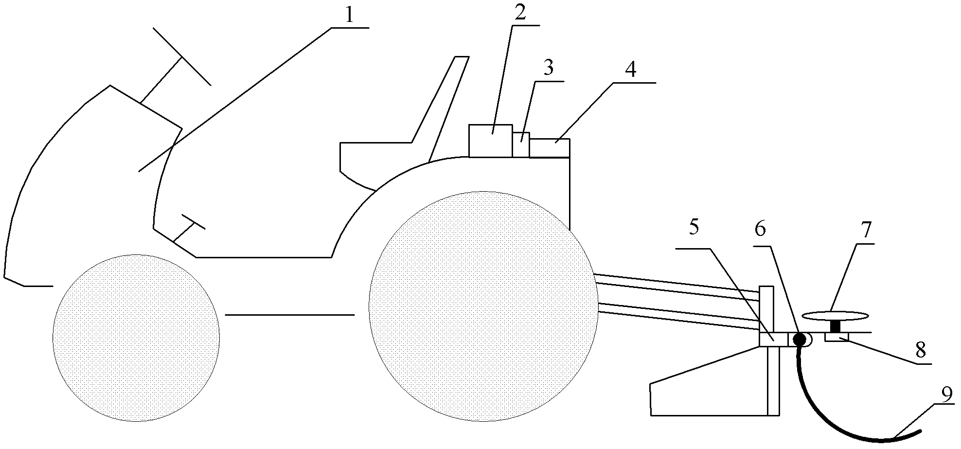 Vehicle-mounted farm three-dimensional topographical surveying device