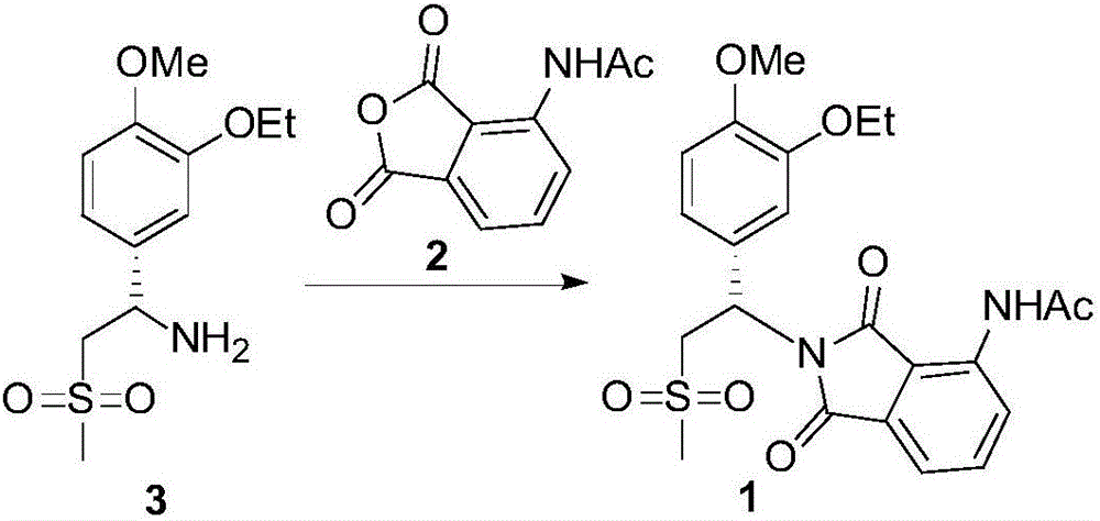 Synthesis process of apremilast intermediate