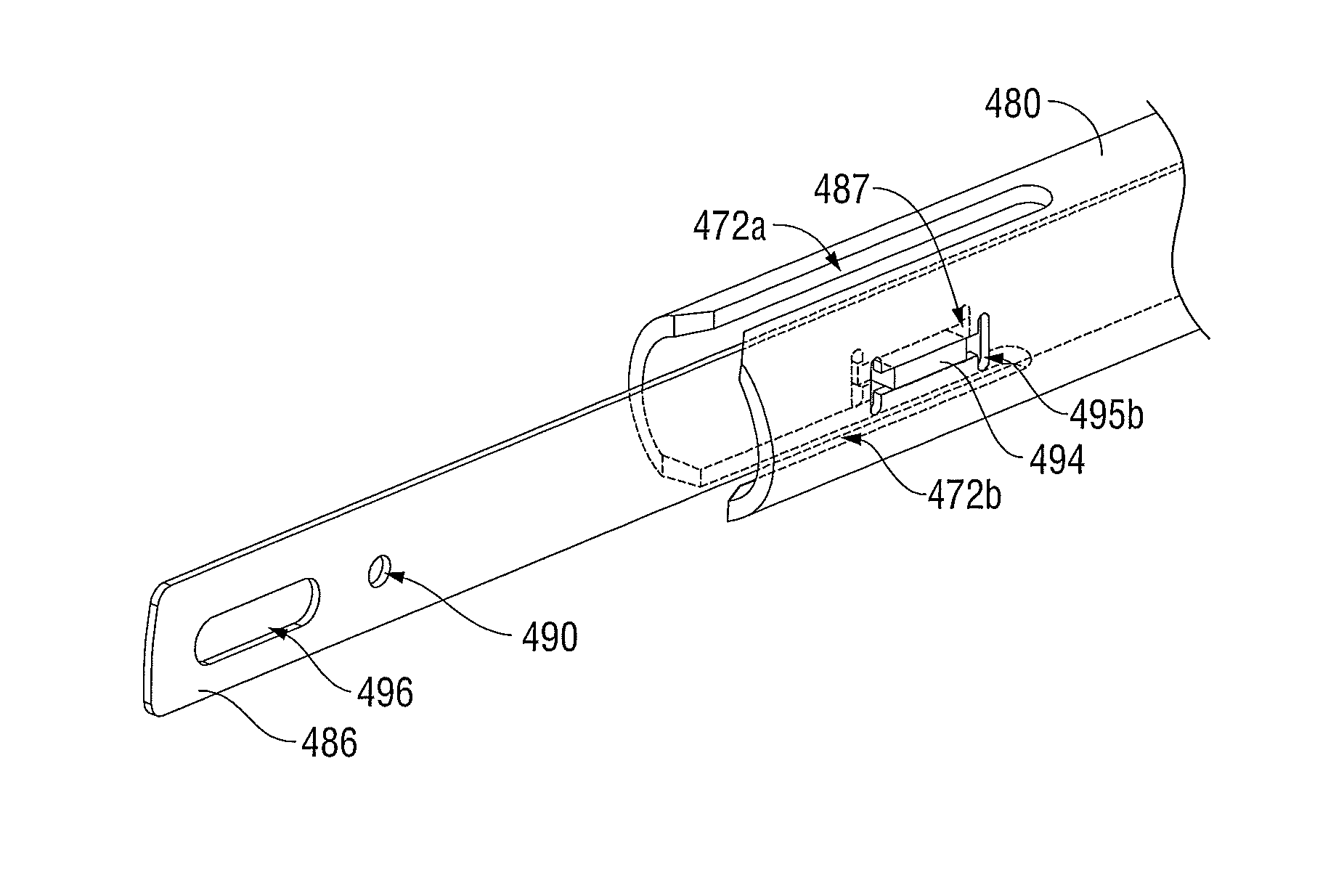 Simplified spring load mechanism for delivering shaft force of a surgical instrument