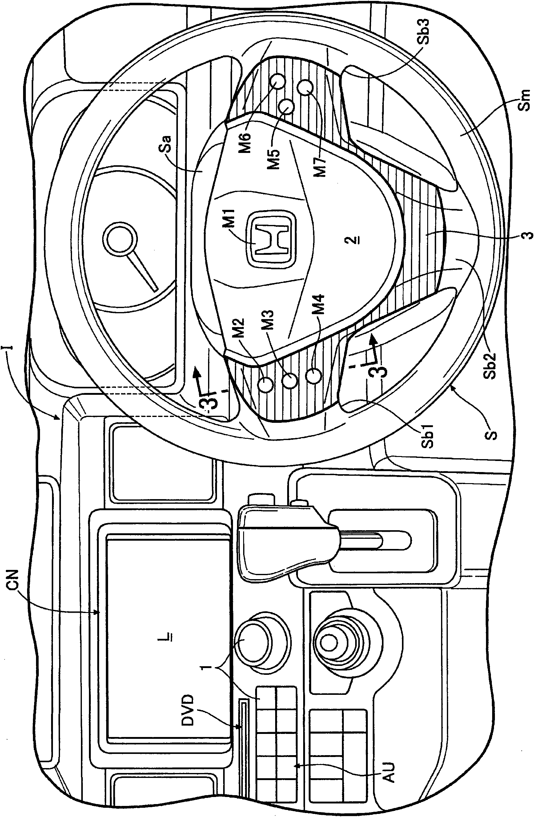 Operation apparatus for on-board devices in automobile