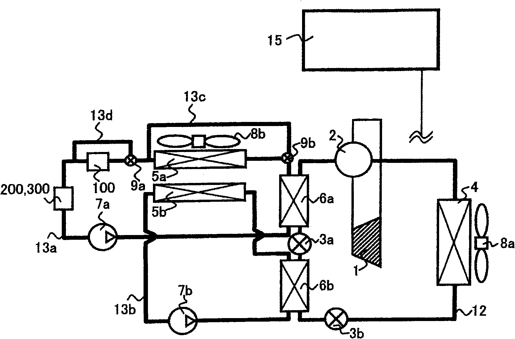 Thermodynamic cycle system for a vehicle