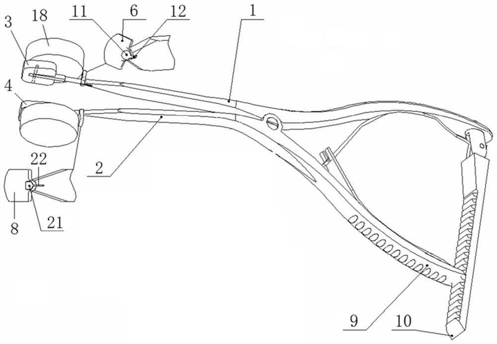 Self-adaptive angle distraction forceps