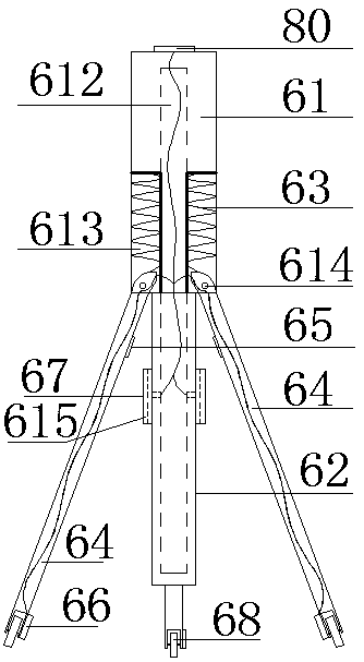 Device for detecting length and pile splicing quality of pre-stress concrete hollow pile and method of device