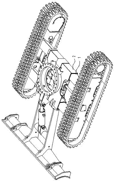 Crawler-type chassis telescopic mechanism