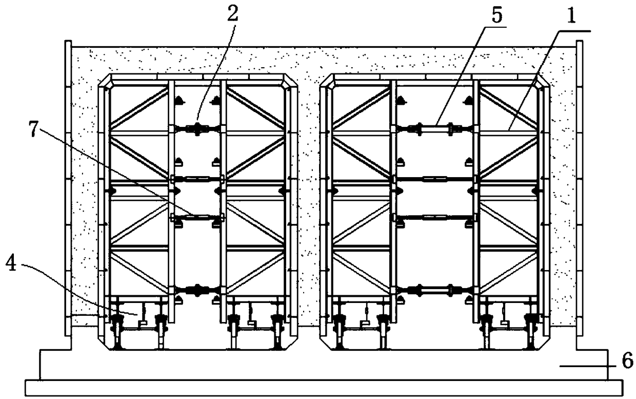 Supporting frame of sliding mold