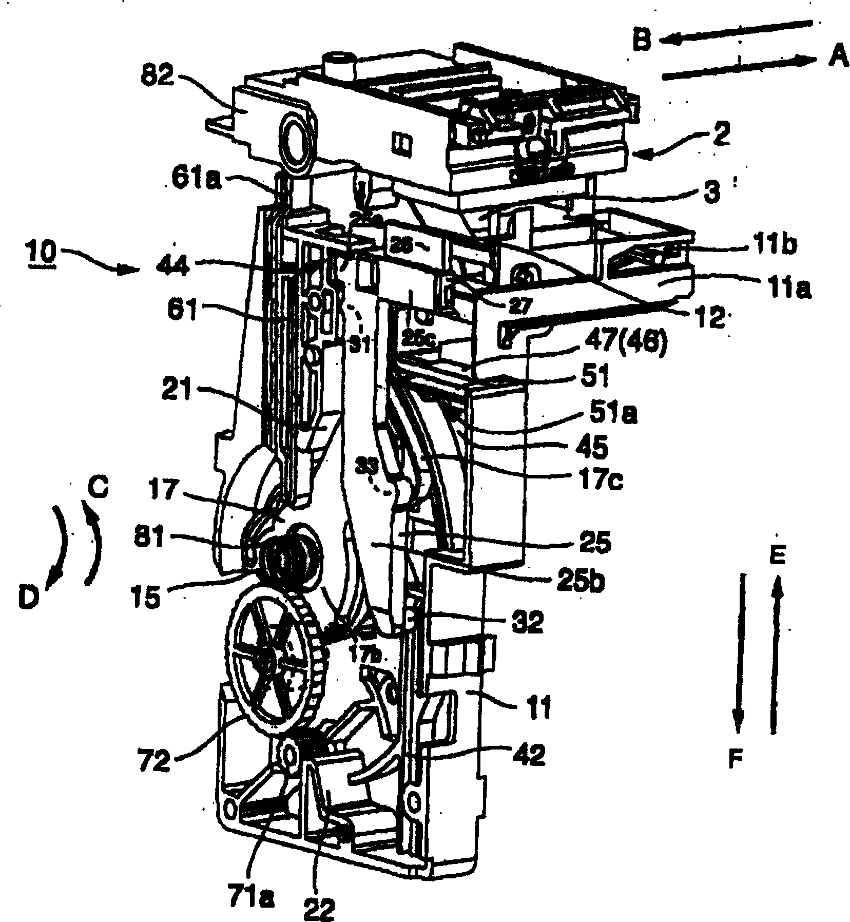 Cleaning device and ink jet printer