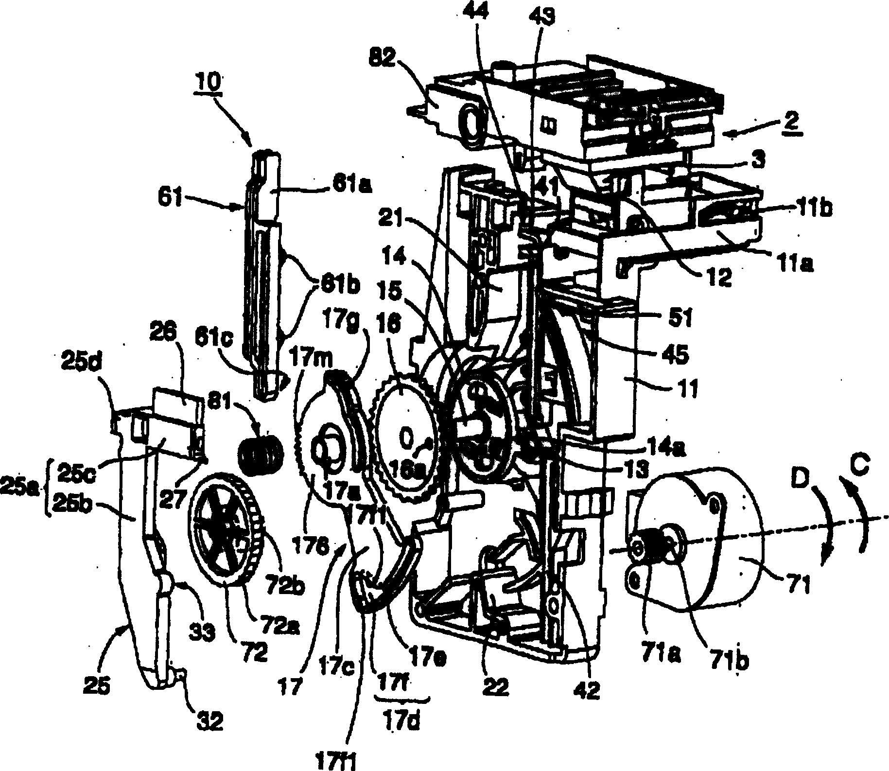 Cleaning device and ink jet printer