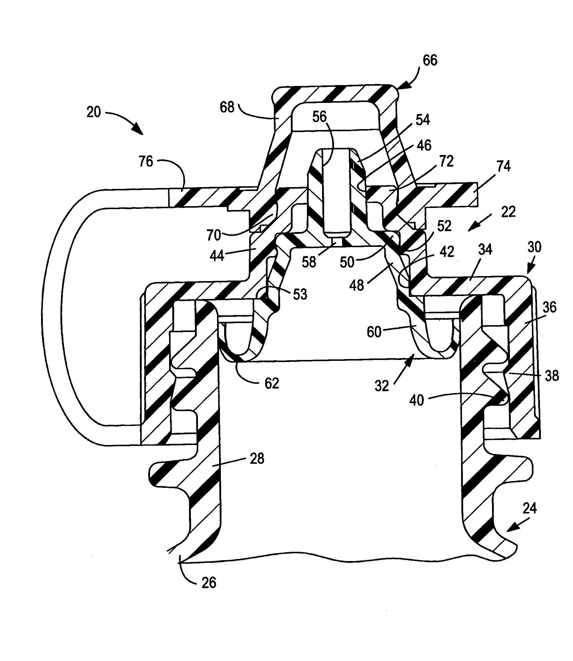 Dispensing closure and package