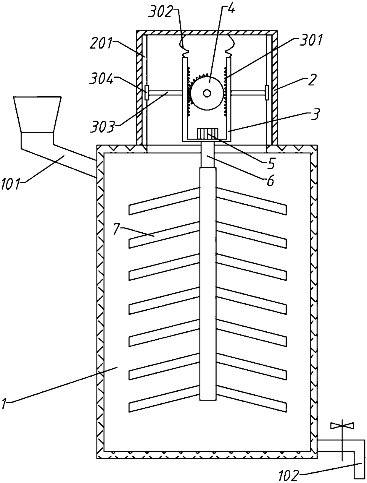 Lifting type high-efficiency water and fertilizer stirring mixer