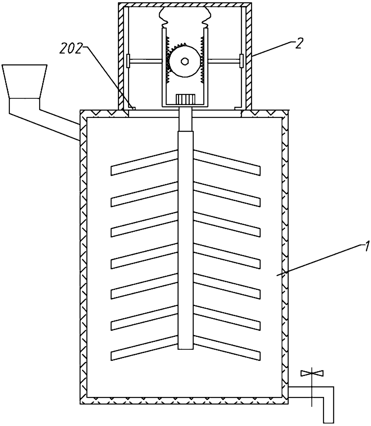 Lifting type high-efficiency water and fertilizer stirring mixer