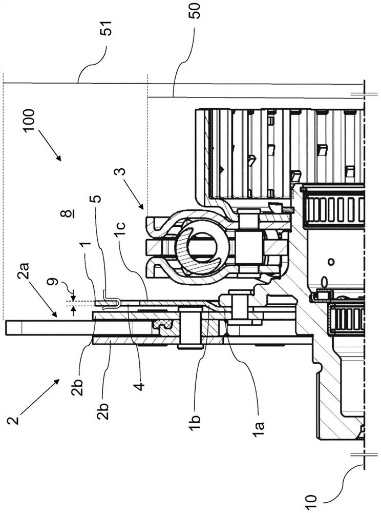 Assembly for hybrid drivetrain of motor vehicle