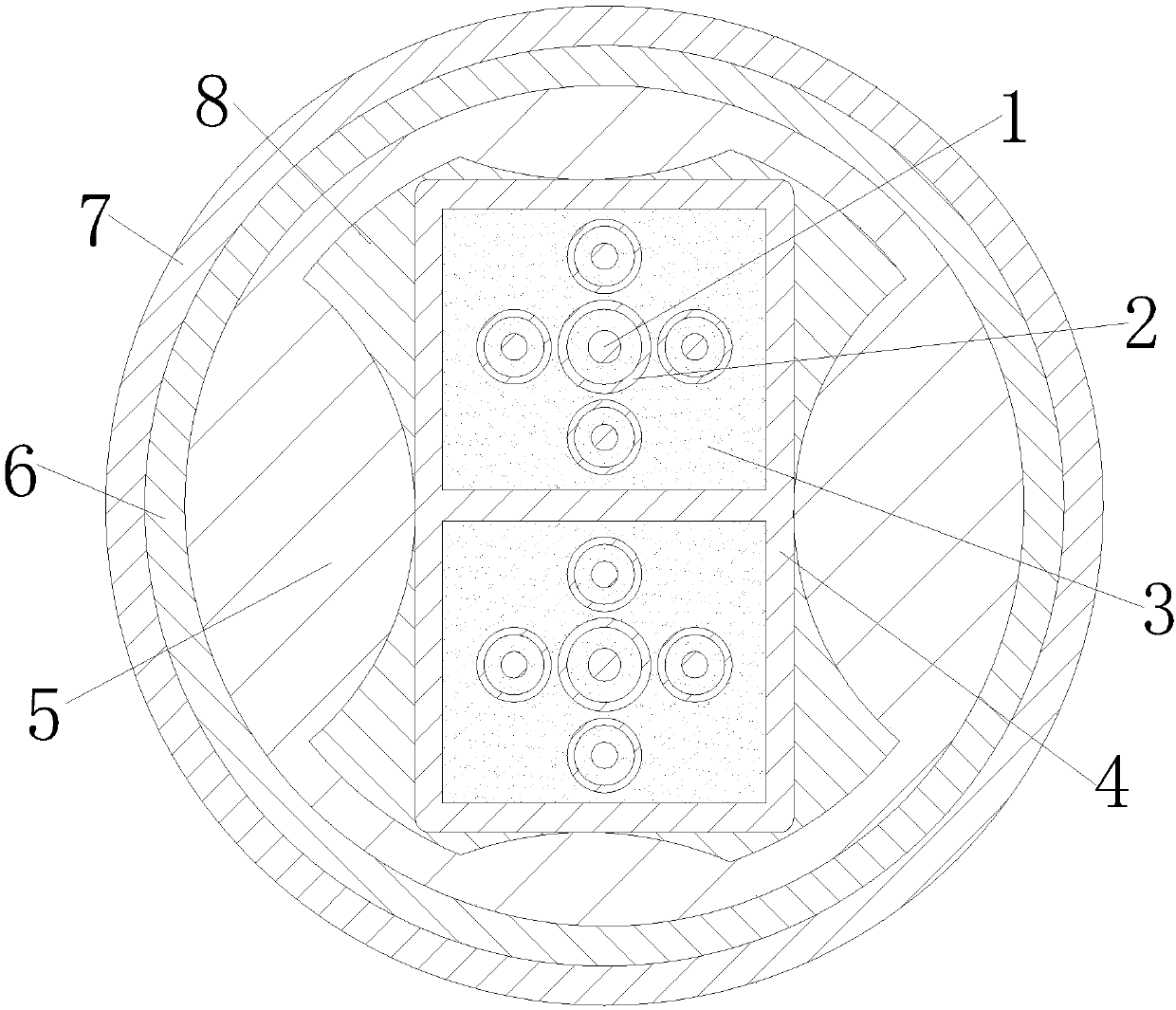 Double-metal armored high temperature-resistant fireproof cable