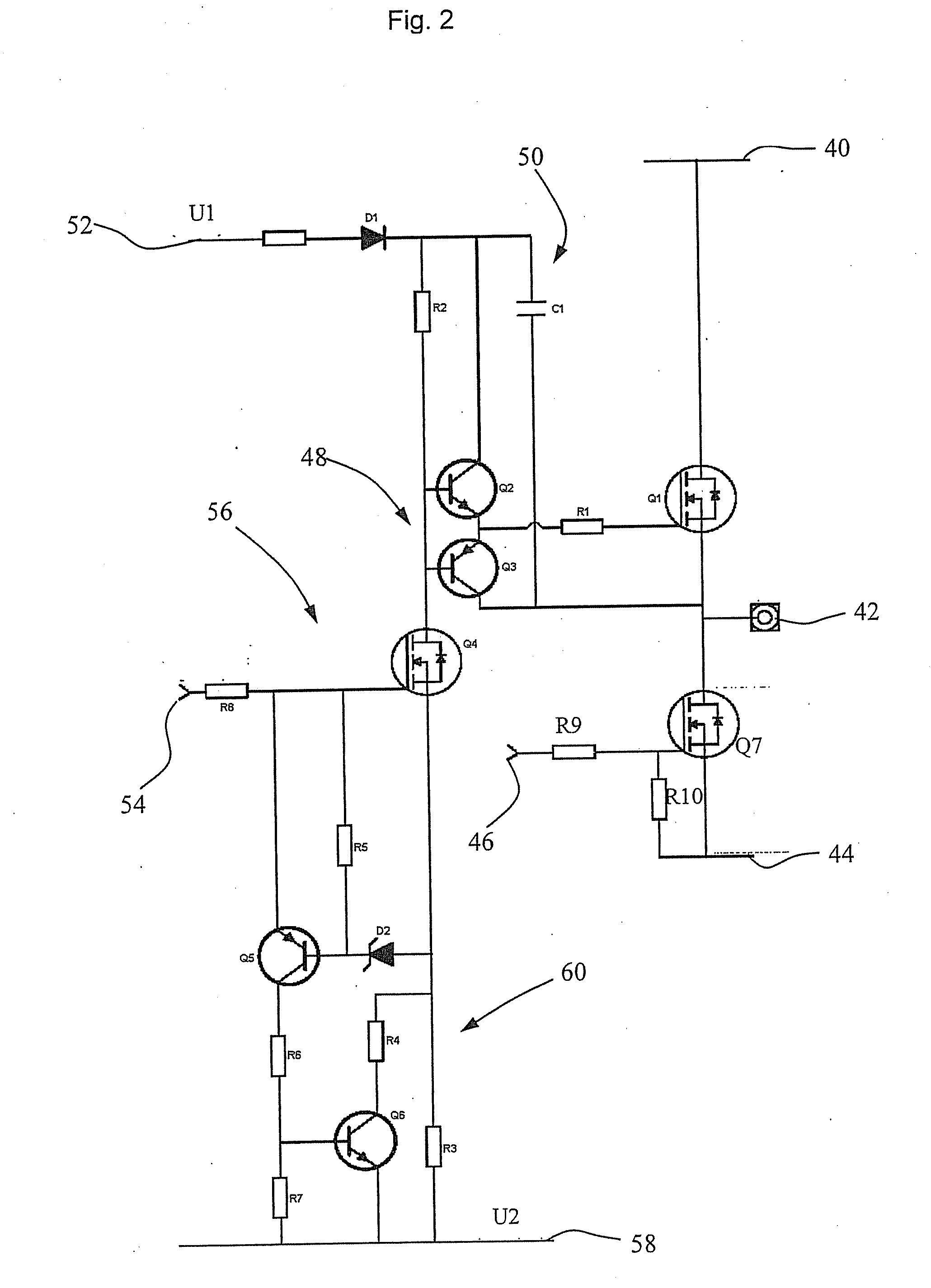 Control circuit for a high-side semiconductor switch for switching a supply voltage