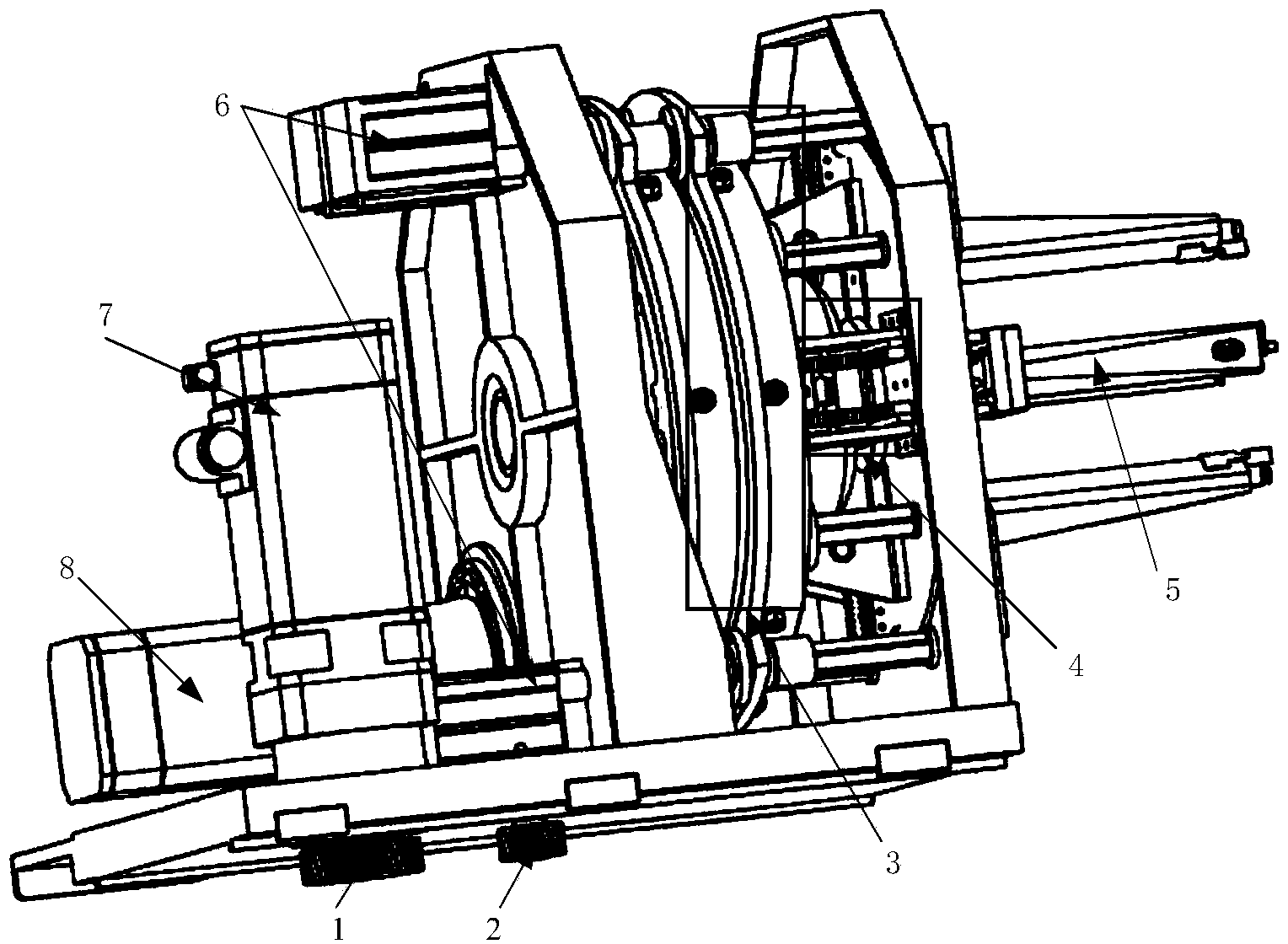 Transverse feed mechanism of square tube laser cutting machine