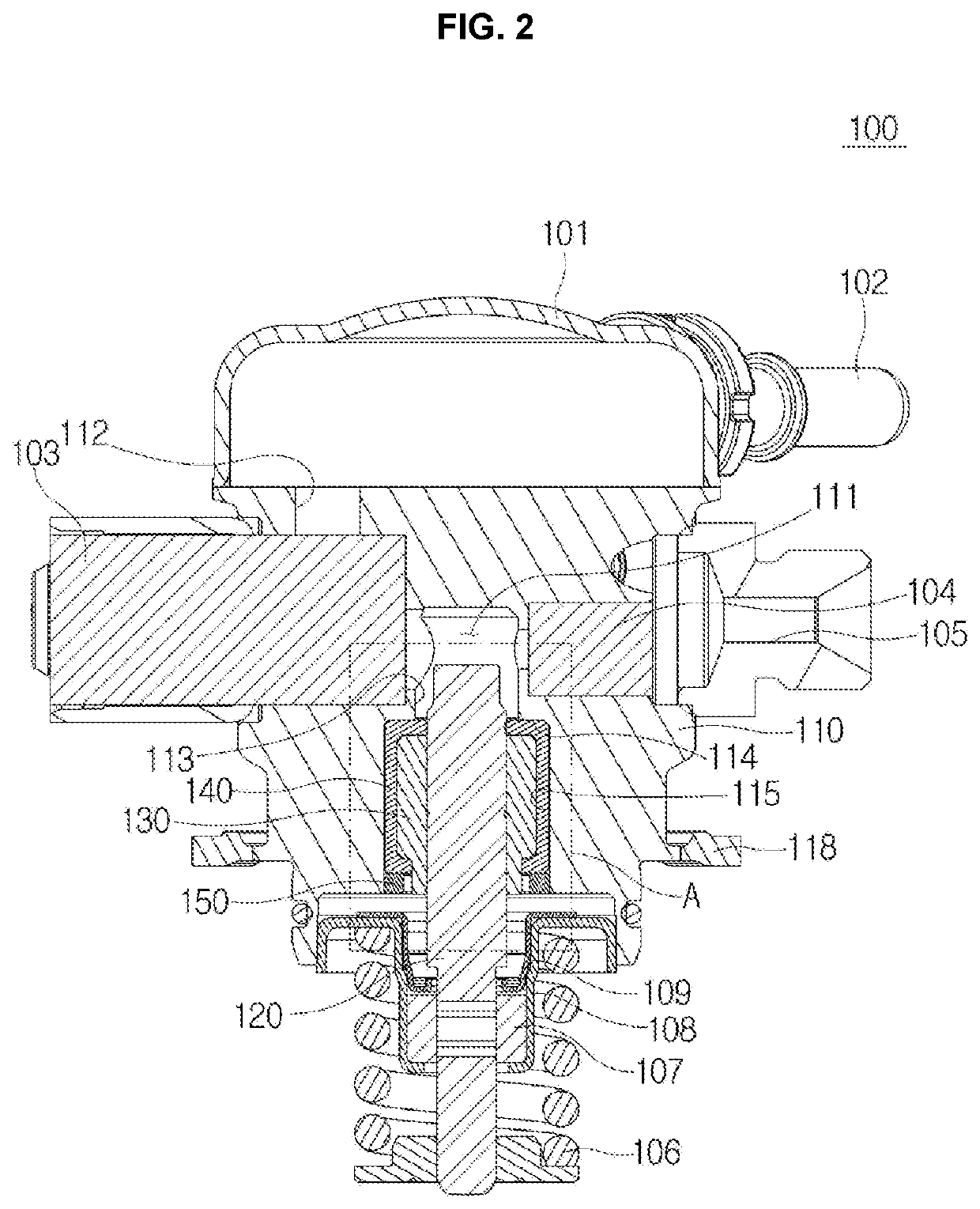 High pressure pump for vehicle