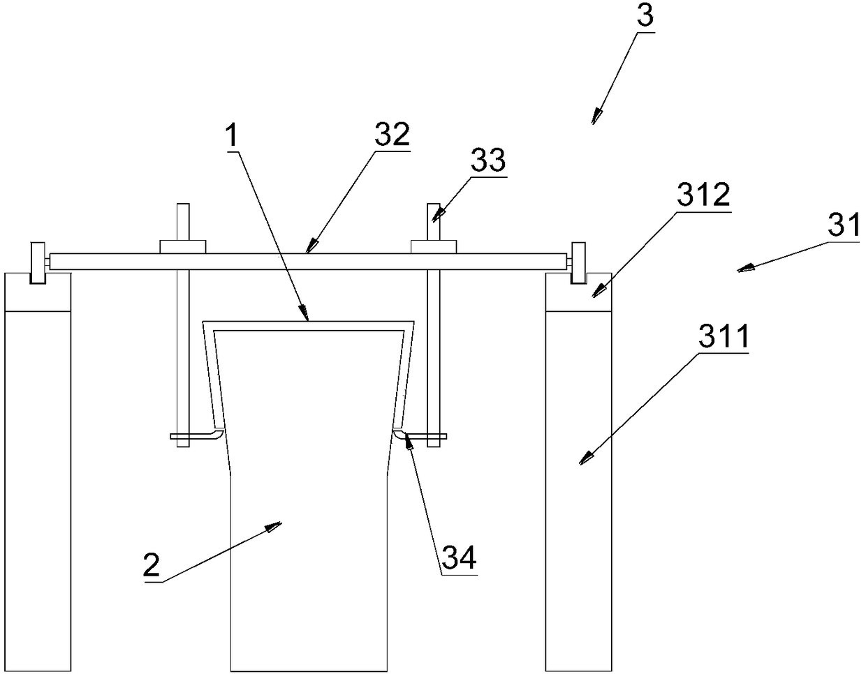 Demolding assembly and method for beam