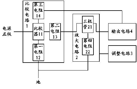 Temperature compensation circuit and LED lamp