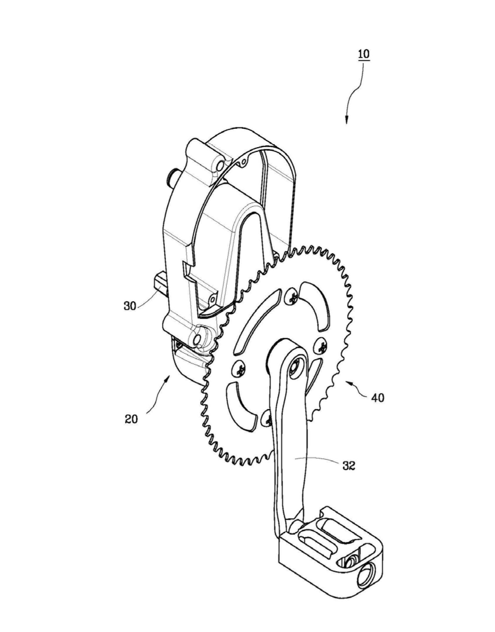 Anticlockwise-rotation braking mechanism of electric bicycle