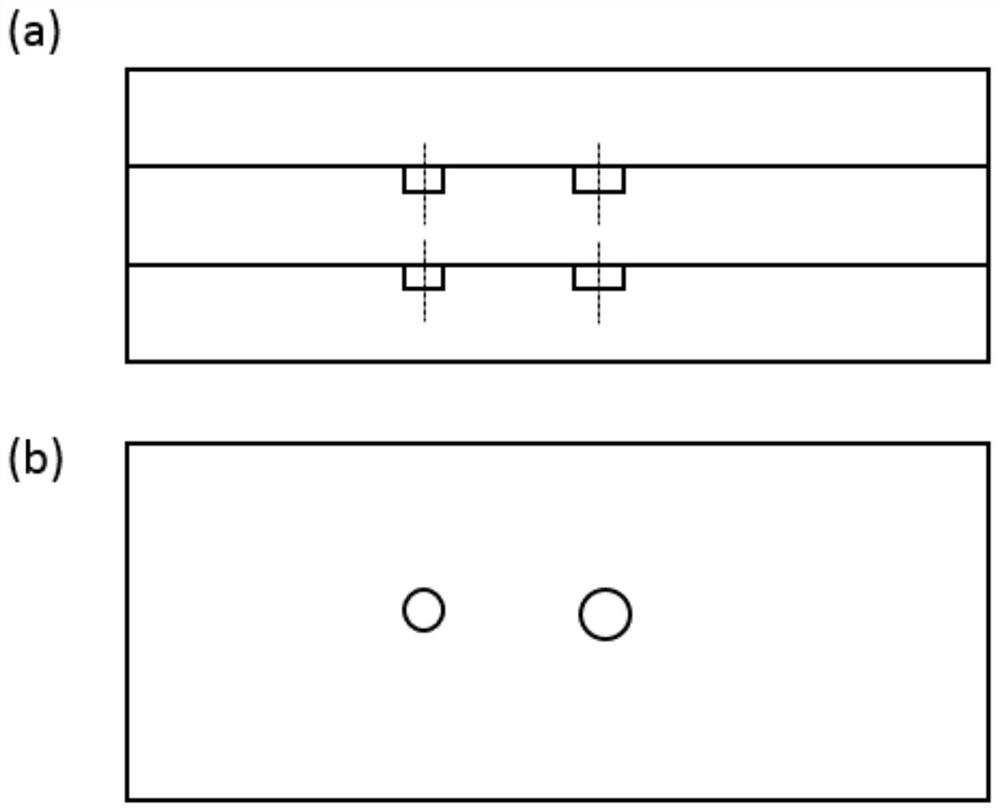 Diffusion welding lamination defect ultrasonic detection test block as well as preparation method and application thereof