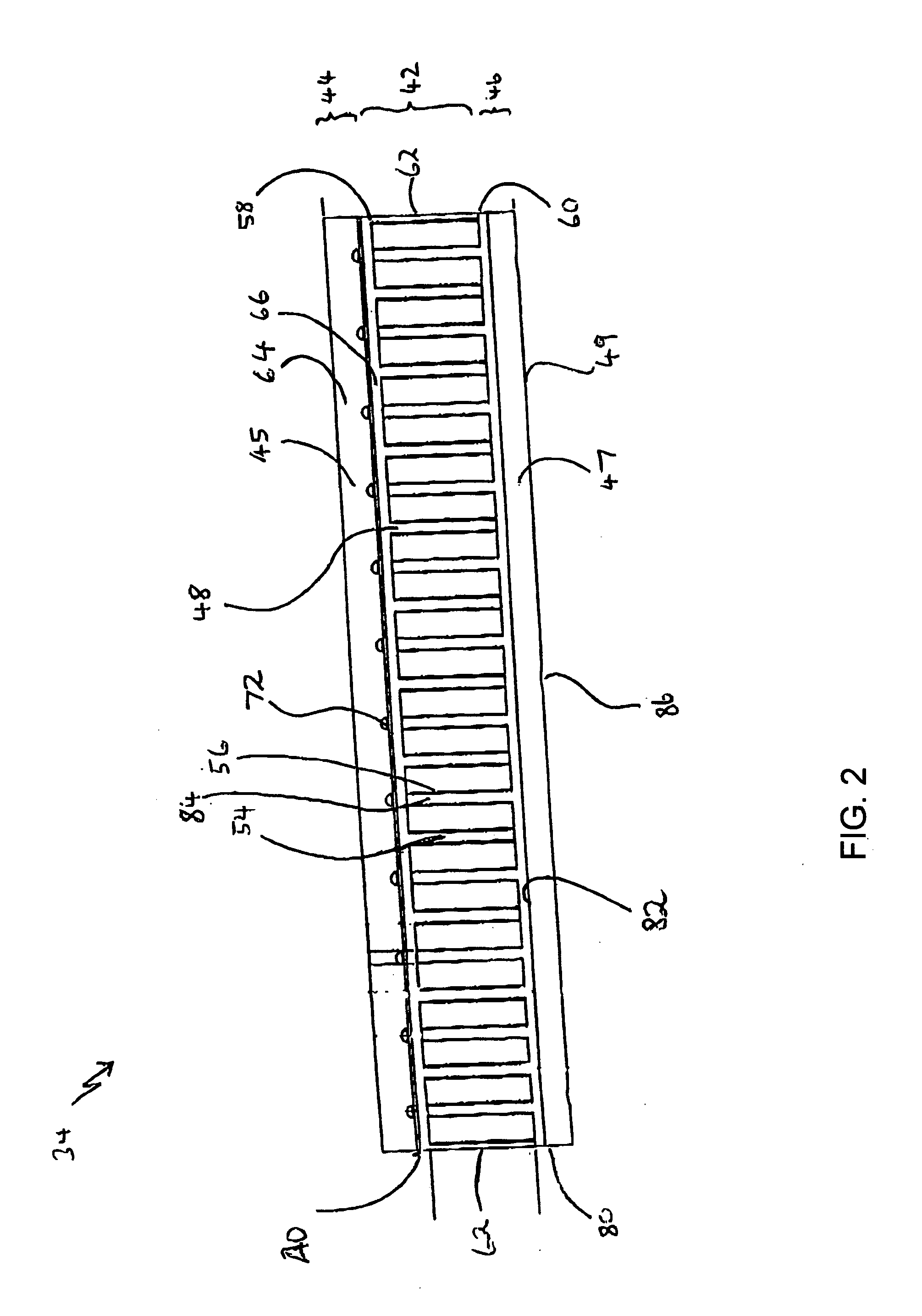 Gas-liquid contactor baffle