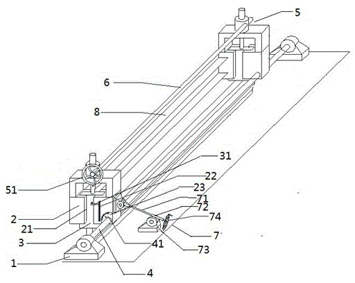 Scraping knife regulating device