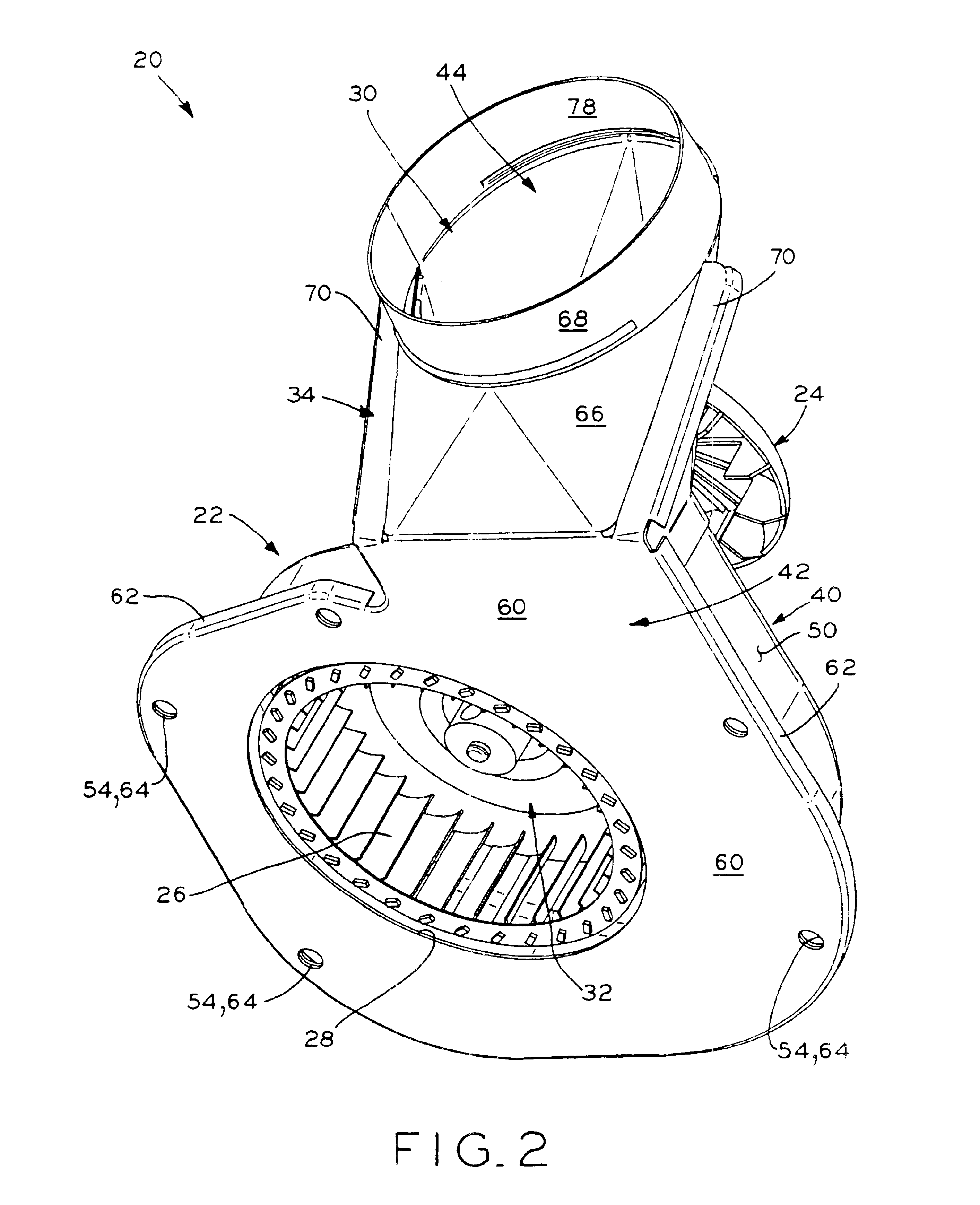 Blower housing for furnace blower assembly