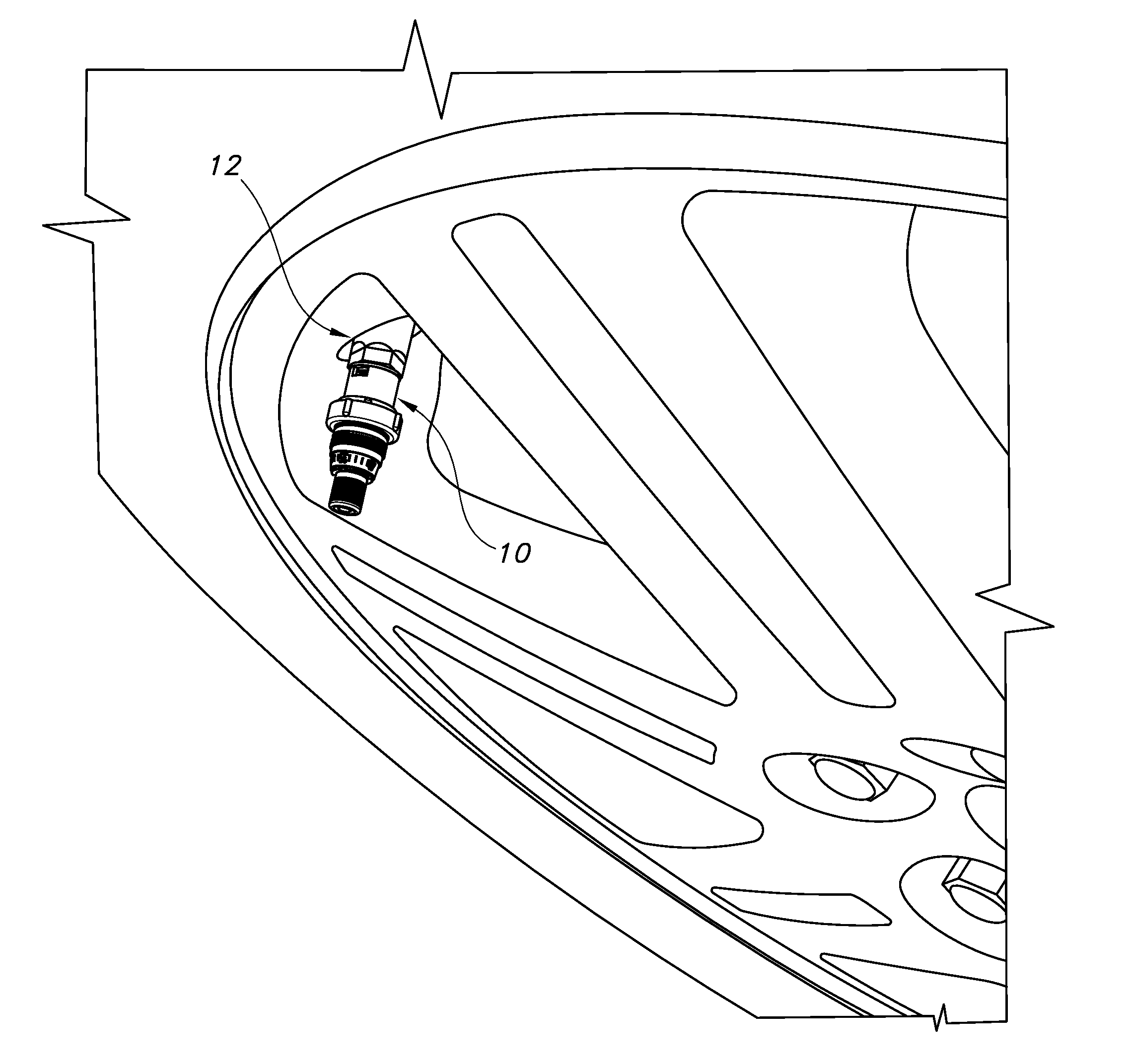 Stem-mounted tire inflation pressure regulator