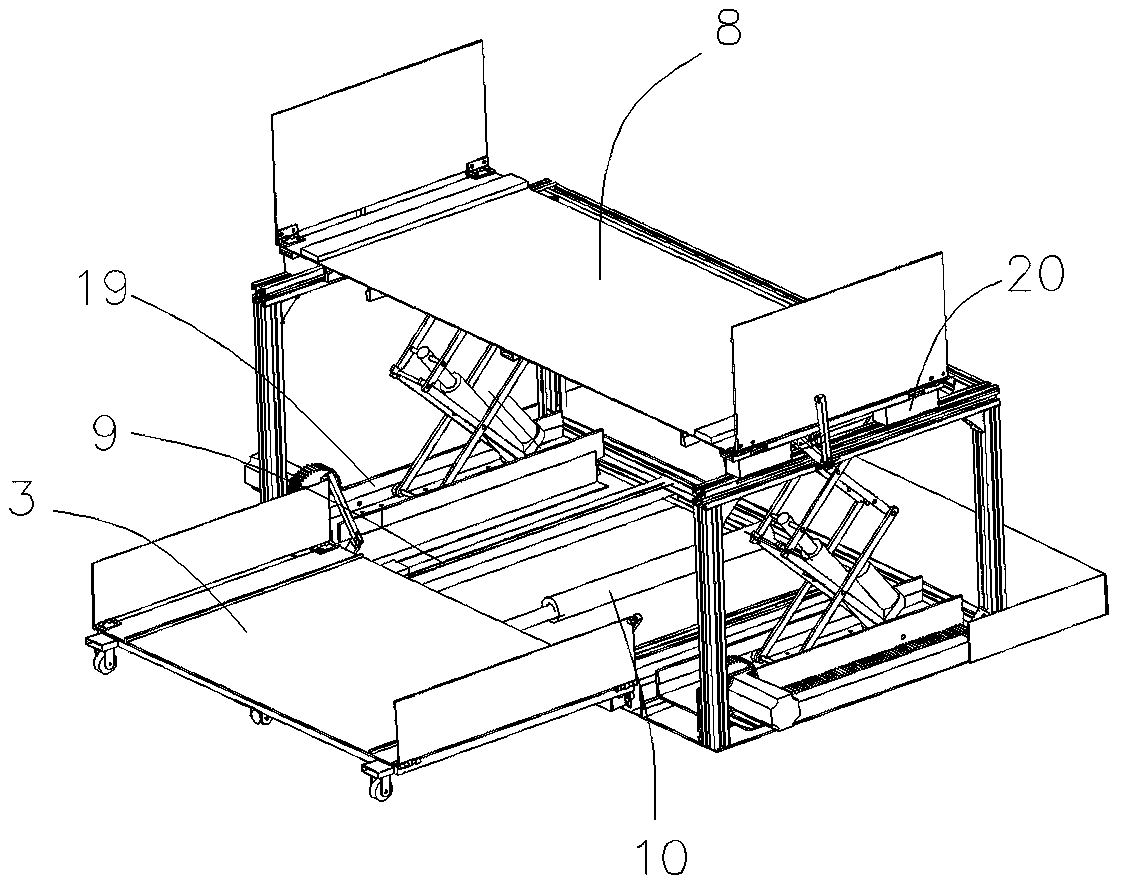 Double-layer scissor-type lifting and transversely moving parking device