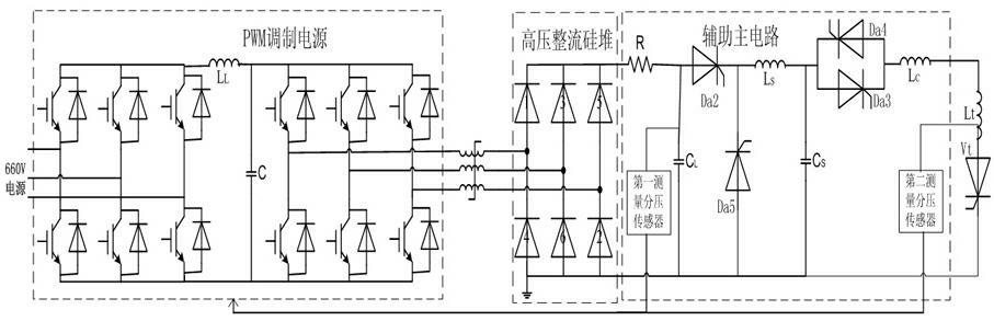 Voltage source for high-voltage direct current transmission converter valve running test