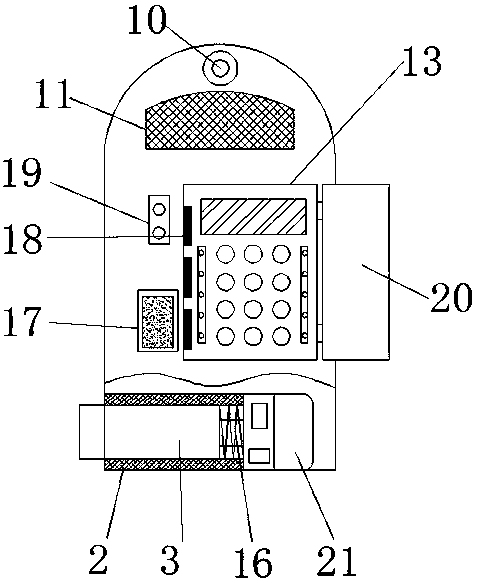 Automatic recognition equipment of intelligent door lock