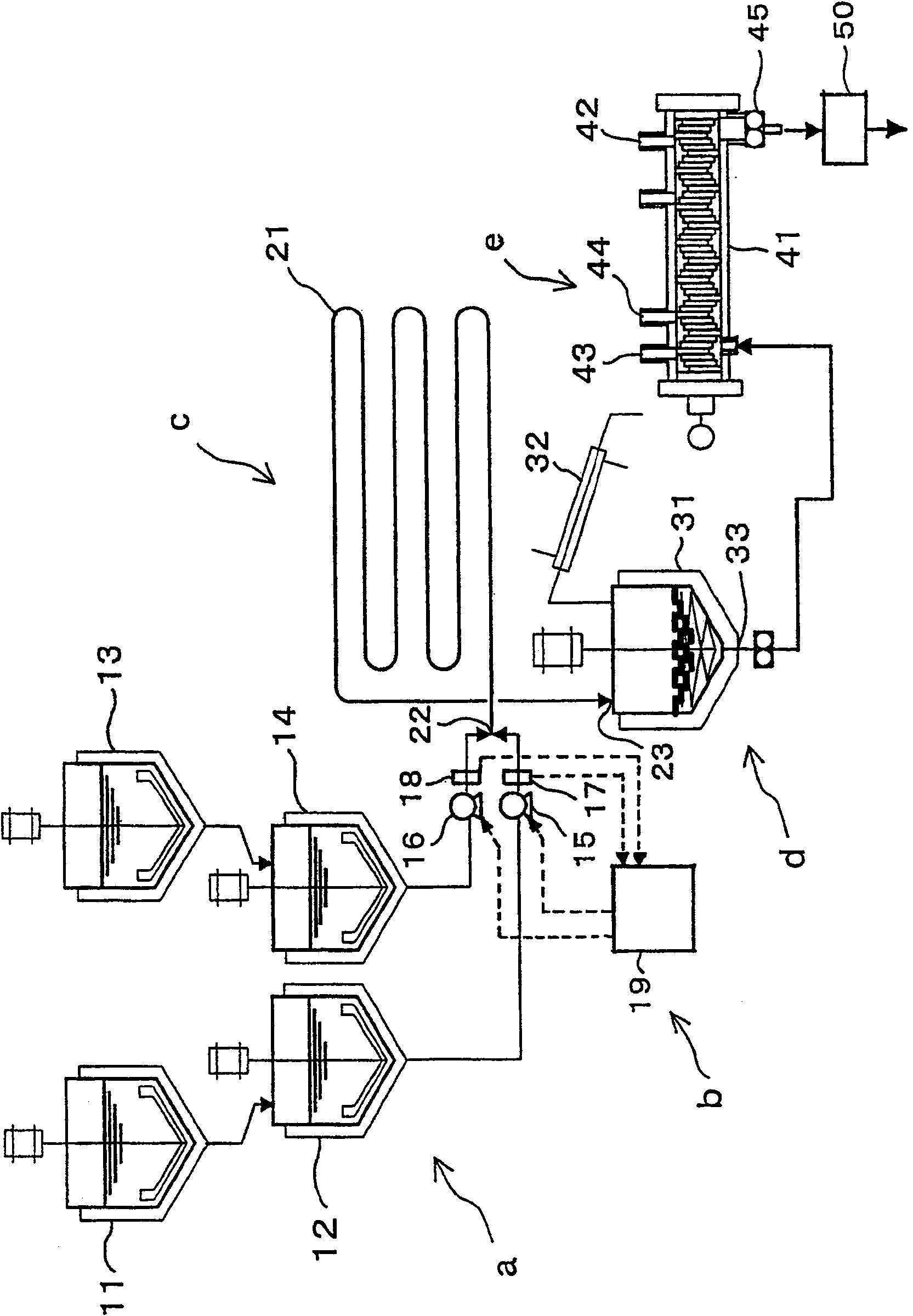 Method for continuous production of polyamide