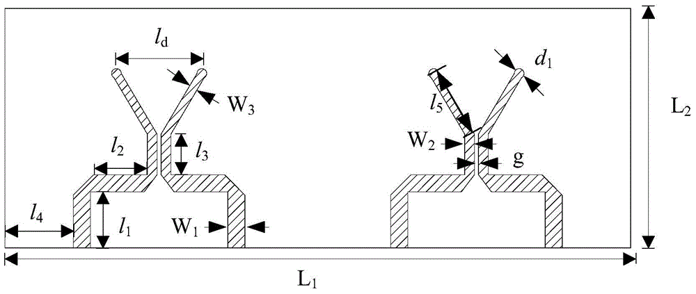 Balanced transition circuit of microstrip-substrate integrated waveguide based on probe feeding