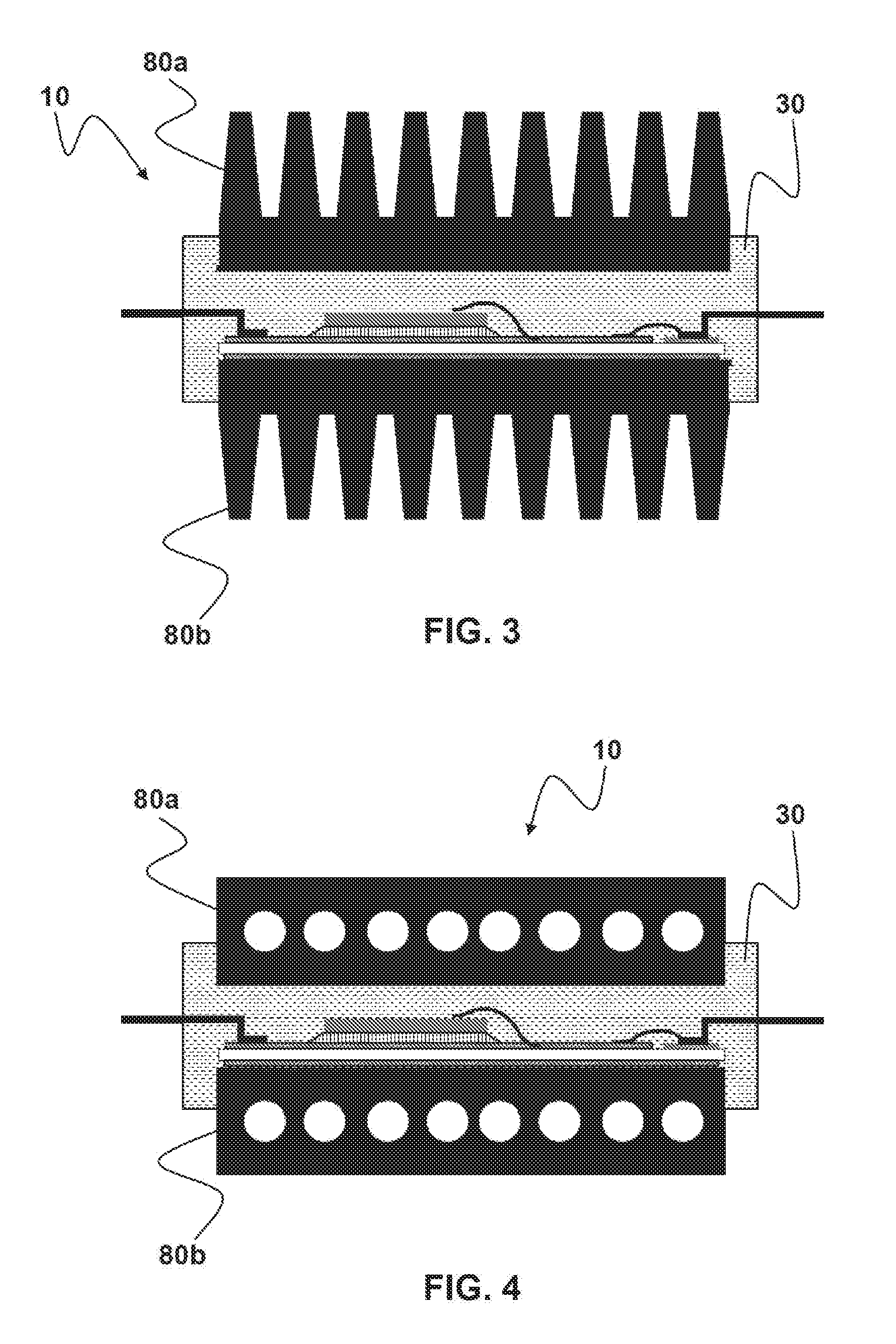 Semi-conductor module with an encapsulating cement mass that covers a semi-conductor component