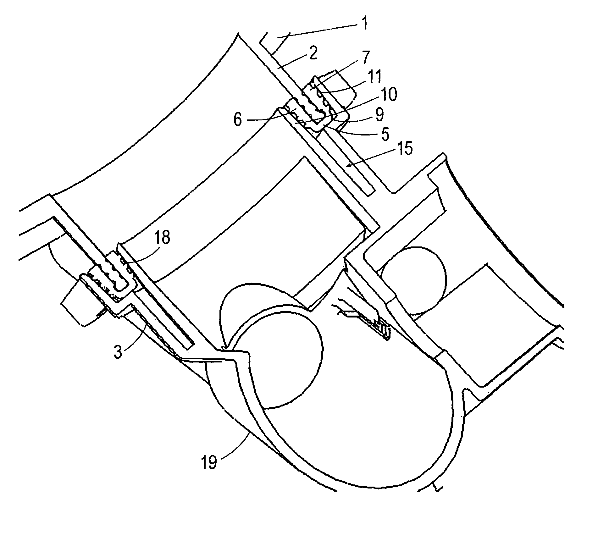 Coupling for an outlet conduit of a washing tank of a washing machine
