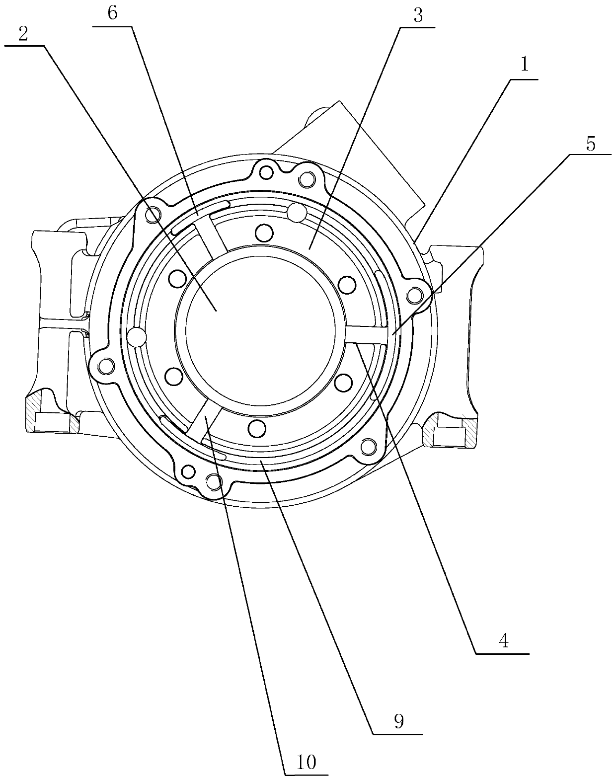 Supporting base of orbiting scroll