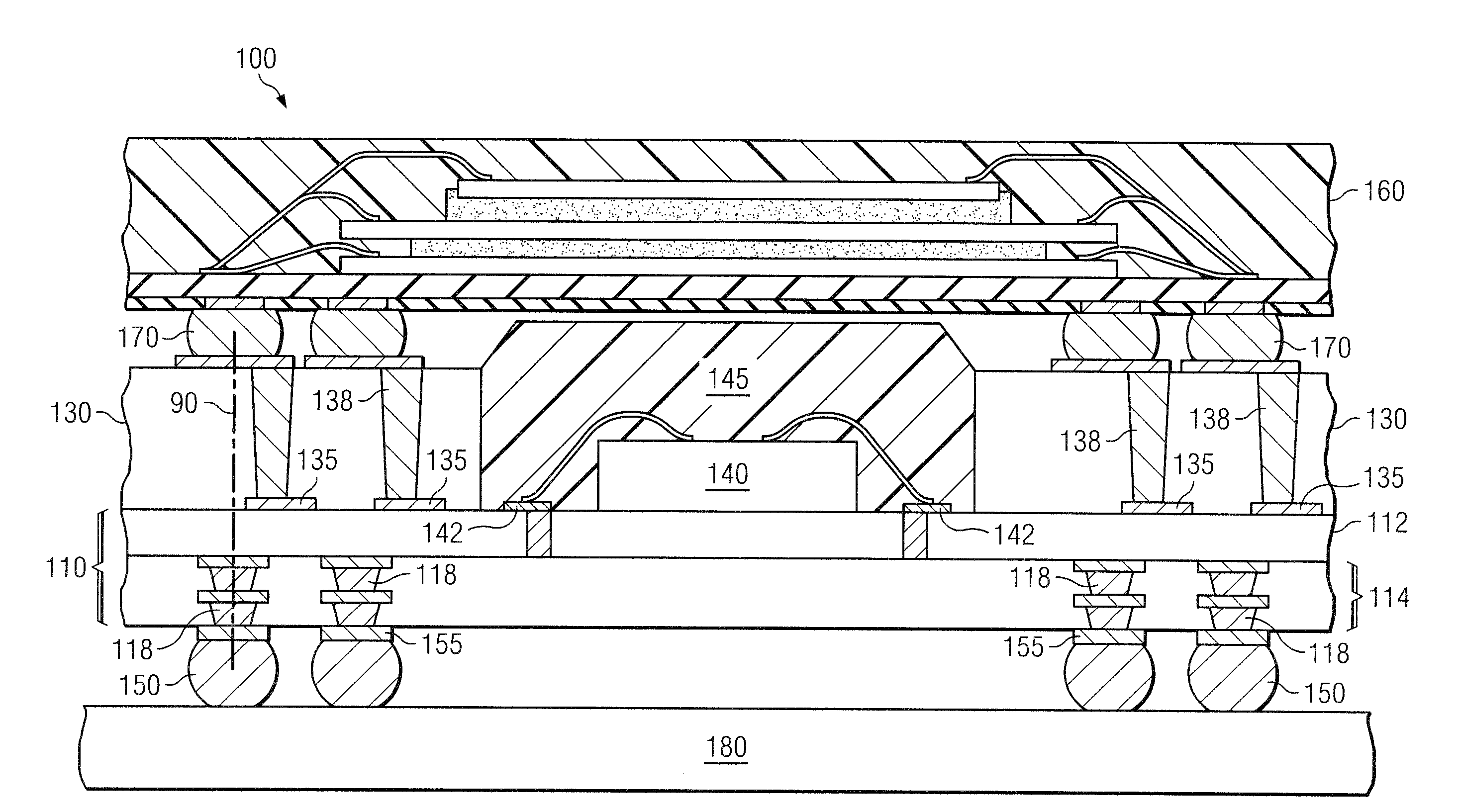 Substrate structure for cavity package