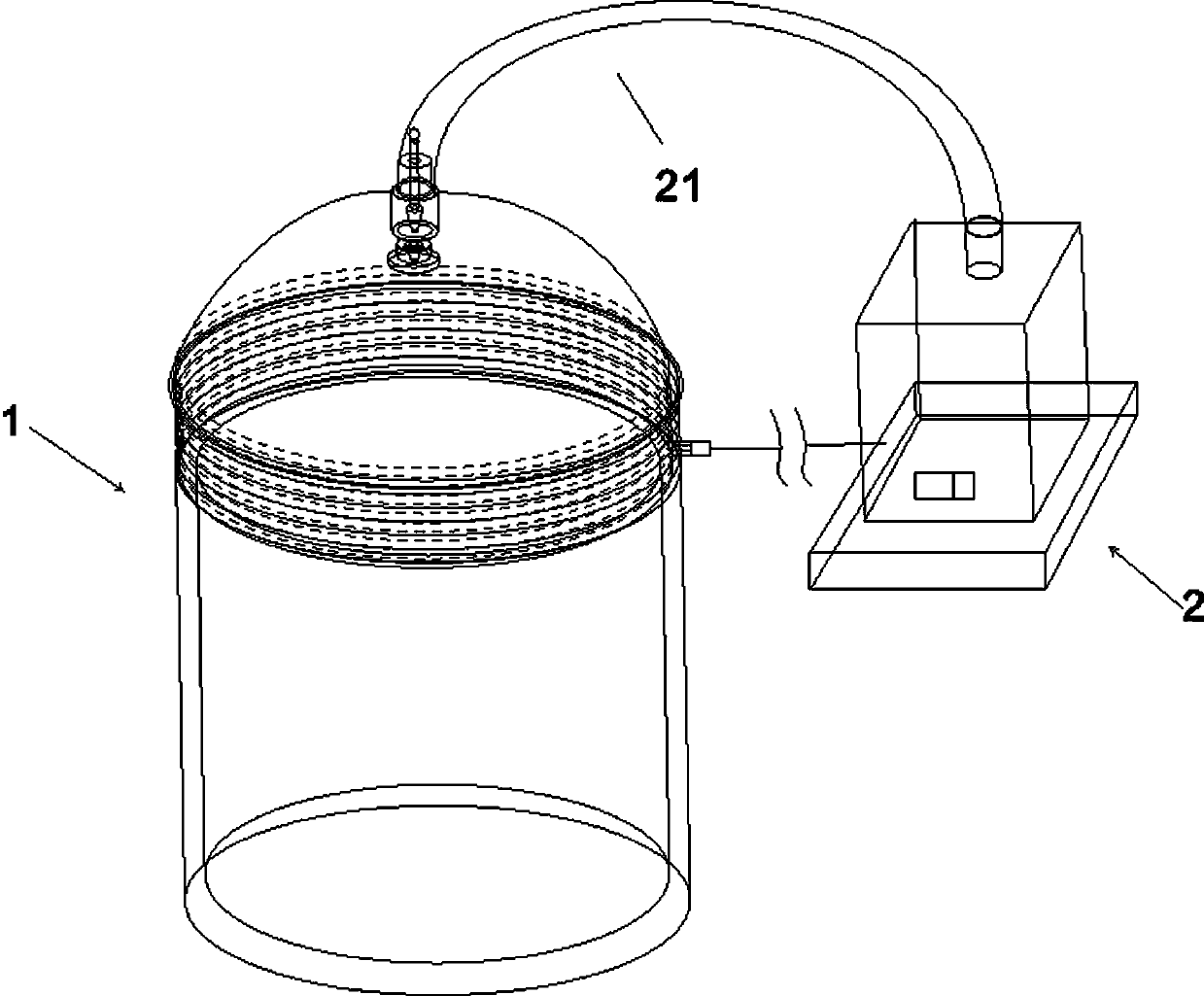 Negative pressure vacuum honeying tank