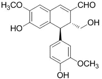 Application of aryl naphthalene type lignan in preparation of medicine for resisting prostate cancer