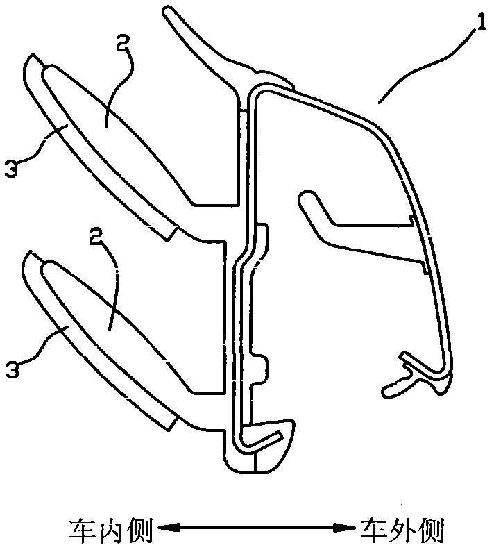 Flannel sticking device for automobile sealing strip