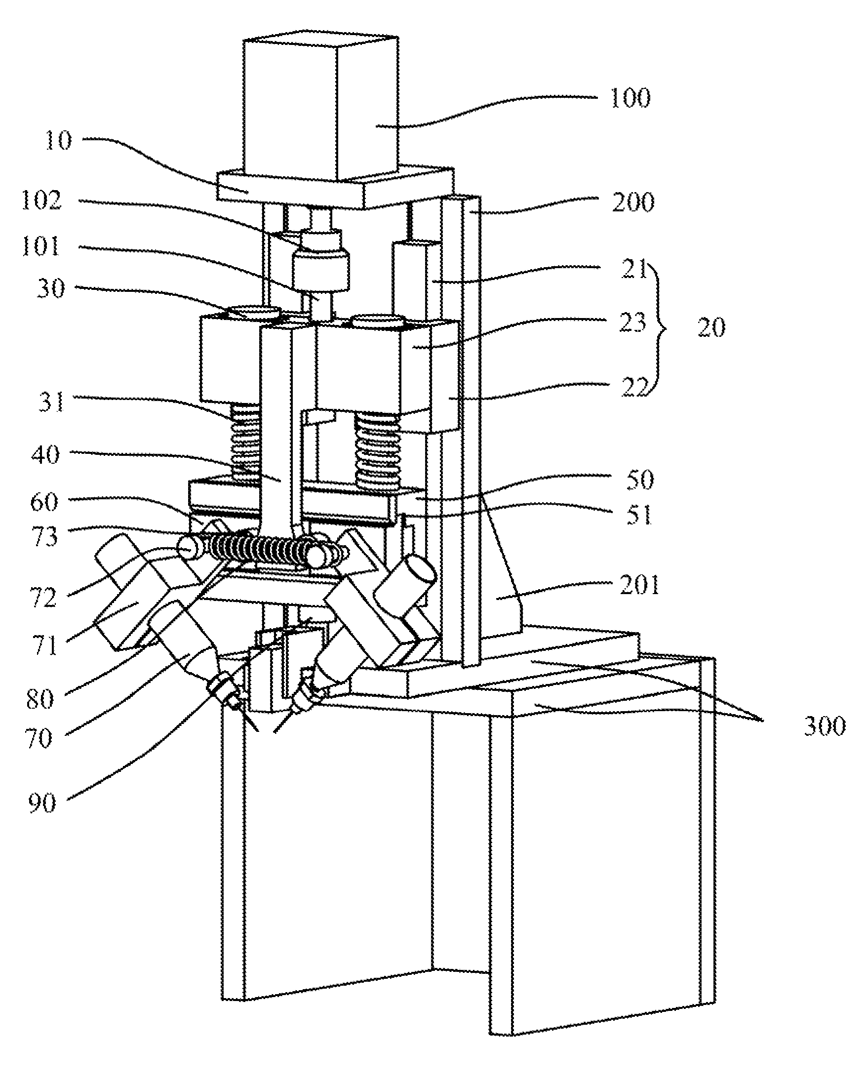 Automatic gluing mechanism